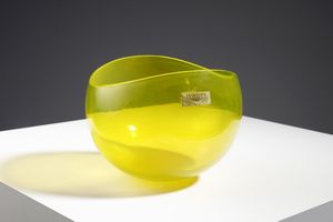 VETRERIA VISTOSI - Piccola ciotola in vetro giallo per Vetreria Vistosi