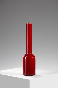 MANIFATTURA MURANESE - Vaso in vetro incamiciato rosso