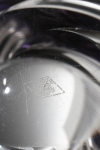 MANIFATTURA MURANESE : Grande svuotatasche in vetro lilla  - Asta Asta 376 | VETRI DI MURANO E DEL XX SECOLO E CERAMICHE - VETRI DI MURANO E FRANCESI, CERAMICHE Virtuale - Associazione Nazionale - Case d'Asta italiane