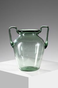 MANIFATTURA MURANESE - Vaso in vetro trasparente verde
