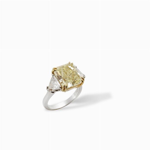 DIAMANTE FANCY YELLOW  - Asta Gioielli Importanti - Associazione Nazionale - Case d'Asta italiane