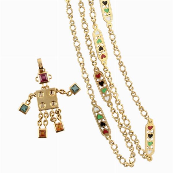 LUNGA COLLANA E PENDENTE  - Asta Gioielli Importanti - Associazione Nazionale - Case d'Asta italiane