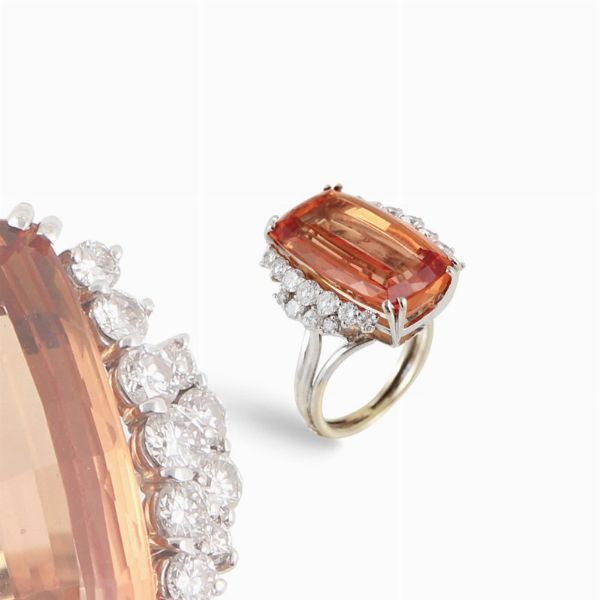 ANELLO, TOPAZIO IMPERIALE  - Asta Gioielli Importanti - Associazione Nazionale - Case d'Asta italiane