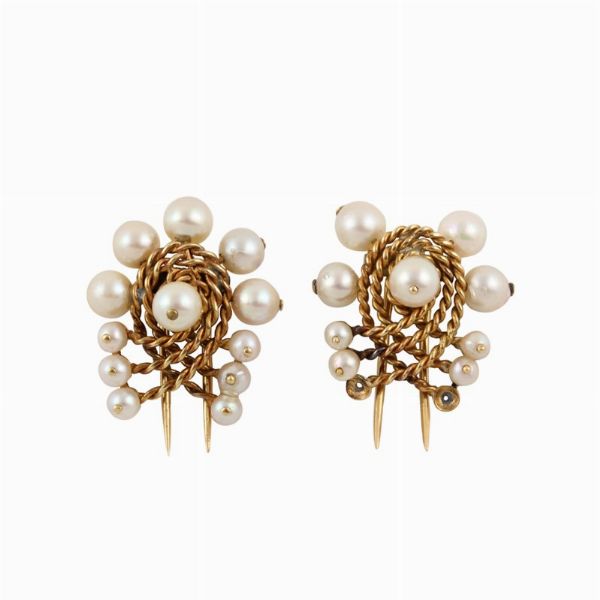 COPPIA DI SPILLE  - Asta Gioielli Importanti - Associazione Nazionale - Case d'Asta italiane