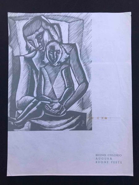 Bruno Colorio (1911-1997) Madre e figlio  - Asta Oltre 300 lotti ad offerta libera - Associazione Nazionale - Case d'Asta italiane