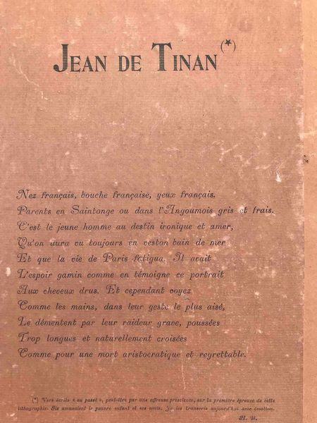 Henry Bataille (1872-1922) Ritratto di Jean de Tinan  - Asta Oltre 300 lotti ad offerta libera - Associazione Nazionale - Case d'Asta italiane
