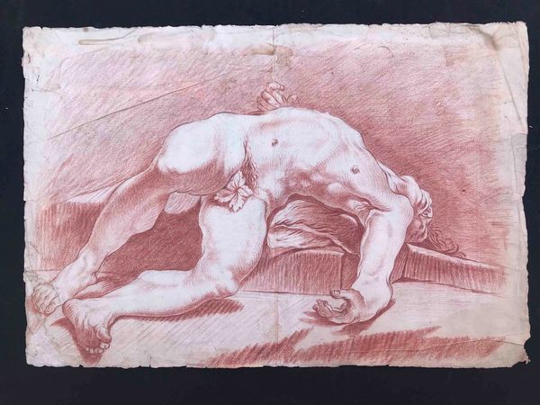 Artista della fine del XVIII secolo. Grande sanguigna.  - Asta Oltre 300 lotti ad offerta libera - Associazione Nazionale - Case d'Asta italiane