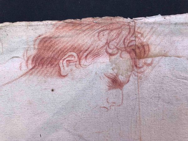 Artista della fine del XVIII secolo. Grande sanguigna.  - Asta Oltre 300 lotti ad offerta libera - Associazione Nazionale - Case d'Asta italiane