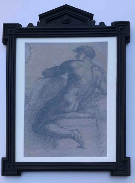 Bella cornice in legno ebanizzato contenente un disegno da Michelangelo  - Asta Oltre 300 lotti ad offerta libera - Associazione Nazionale - Case d'Asta italiane