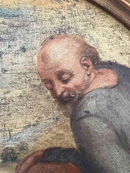 Tardo seguace di Beccafumi, XX secolo Sacra famiglia con Bambino e San Giovannino  - Asta Oltre 300 lotti ad offerta libera - Associazione Nazionale - Case d'Asta italiane