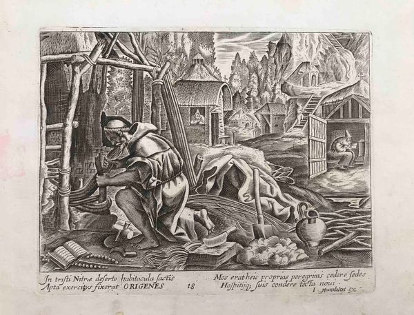 Thomas De Leu (1560-1620). 4 incisioni da Oraculum Anachoreticum.  - Asta Oltre 300 lotti ad offerta libera - Associazione Nazionale - Case d'Asta italiane