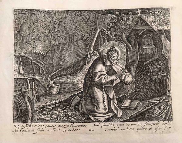 Thomas De Leu (1560-1620). 4 incisioni da Oraculum Anachoreticum.  - Asta Oltre 300 lotti ad offerta libera - Associazione Nazionale - Case d'Asta italiane