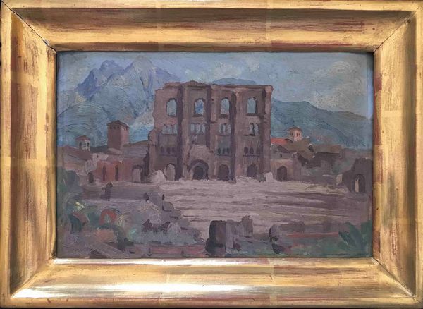 Laurenzio Laurenzi (1878-1946) Aosta, il teatro Romano  - Asta Oltre 300 lotti ad offerta libera - Associazione Nazionale - Case d'Asta italiane