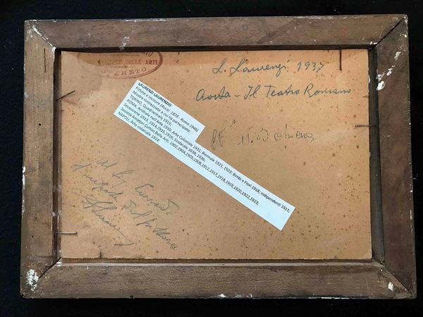 Laurenzio Laurenzi (1878-1946) Aosta, il teatro Romano  - Asta Oltre 300 lotti ad offerta libera - Associazione Nazionale - Case d'Asta italiane