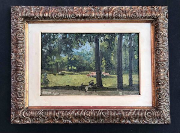 Arnaldo Ronchi (1898 - 1985) Ai giardini  - Asta Oltre 300 lotti ad offerta libera - Associazione Nazionale - Case d'Asta italiane