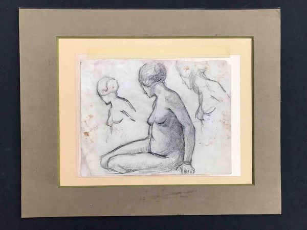 Lotto di tre disegni Nudi di donna, Paesaggio boschivo, Paesaggio con fuga in Egitto  - Asta Oltre 300 lotti ad offerta libera - Associazione Nazionale - Case d'Asta italiane