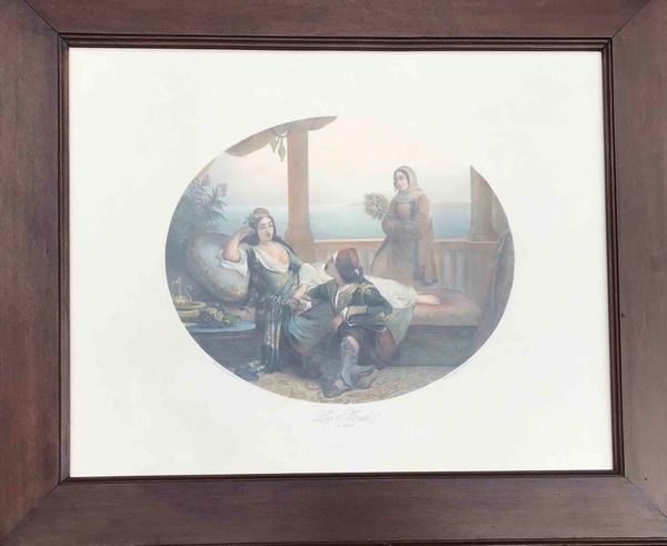 Grande stampa decorativa La sieste  - Asta Oltre 300 lotti ad offerta libera - Associazione Nazionale - Case d'Asta italiane