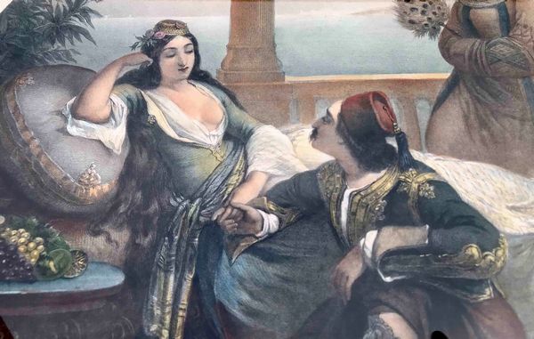 Grande stampa decorativa La sieste  - Asta Oltre 300 lotti ad offerta libera - Associazione Nazionale - Case d'Asta italiane