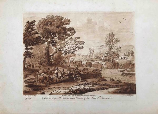 Richard Earlom (1743-1822) da Claude Lorraine<BR>due incisioni Paesaggio, Londra 1775 e Abside, Londra 1807  - Asta Oltre 300 lotti ad offerta libera - Associazione Nazionale - Case d'Asta italiane