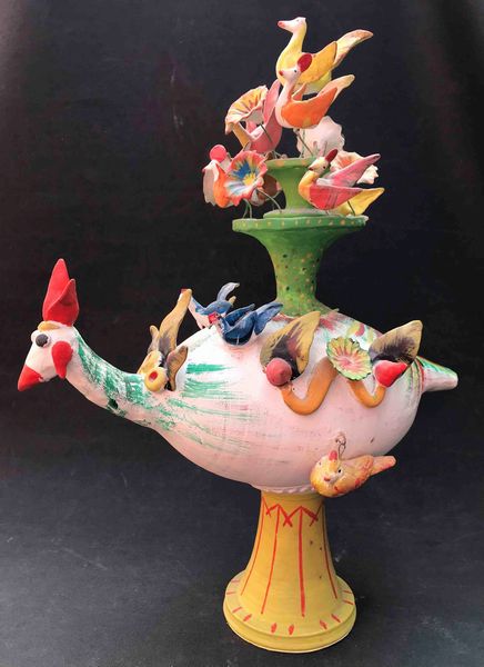 eccezionale fischietto in terracotta dipinta.  - Asta Oltre 300 lotti ad offerta libera - Associazione Nazionale - Case d'Asta italiane