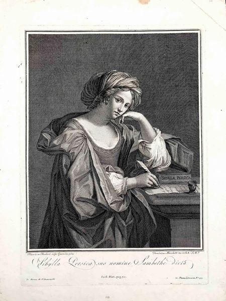 Domenico Marchetti (1780-1844) da Guercino Sibilla Persica  - Asta Oltre 300 lotti ad offerta libera - Associazione Nazionale - Case d'Asta italiane
