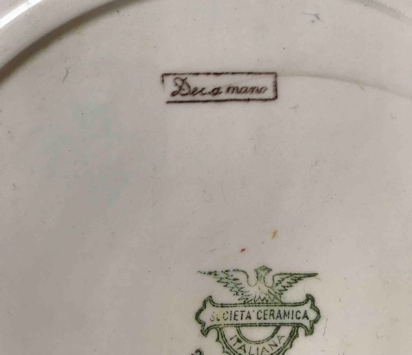 Coppia di piatti antica Lodi. Laveno anni'30  - Asta Oltre 300 lotti ad offerta libera - Associazione Nazionale - Case d'Asta italiane