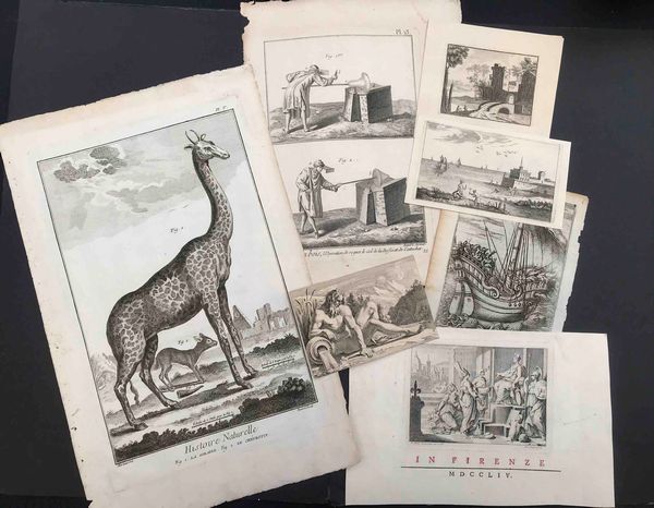 Cartella con 7 antiche incisioni di epoche, autori e misure diverse  - Asta Oltre 300 lotti ad offerta libera - Associazione Nazionale - Case d'Asta italiane