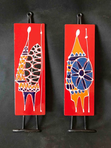 Coppia di attaccapanni anni 50 Guerrieri  - Asta Oltre 300 lotti ad offerta libera - Associazione Nazionale - Case d'Asta italiane