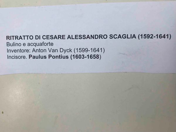 Paulus Pontius (1603-1658) da Van Dyck Ritratto di Cesare Alessandro Scaglia  - Asta Oltre 300 lotti ad offerta libera - Associazione Nazionale - Case d'Asta italiane