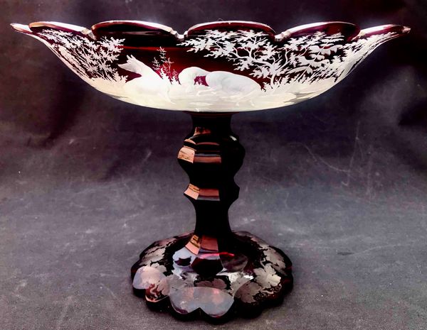 Maestro boemo. Importante alzata in cristallo  - Asta Oltre 300 lotti ad offerta libera - Associazione Nazionale - Case d'Asta italiane