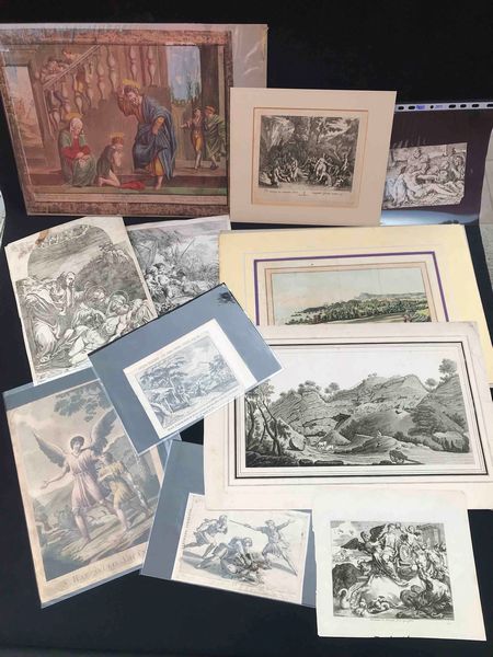Cartella di 22 antiche incisioni di autori, epoche e misure diverse  - Asta Oltre 300 lotti ad offerta libera - Associazione Nazionale - Case d'Asta italiane