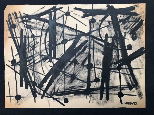 Autore dei primi anni'50 Composizione astratta  - Asta Oltre 300 lotti ad offerta libera - Associazione Nazionale - Case d'Asta italiane