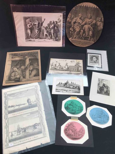 Cartella di 22 antiche incisioni di autori, epoche e misure diverse  - Asta Oltre 300 lotti ad offerta libera - Associazione Nazionale - Case d'Asta italiane