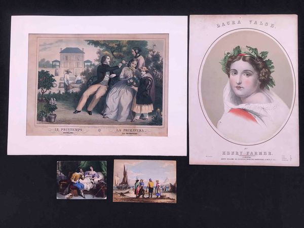 Lotto di 4 stampe acquerellate del XIX secolo  - Asta Oltre 300 lotti ad offerta libera - Associazione Nazionale - Case d'Asta italiane