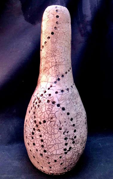 Vaso Raku con smalto bianco  - Asta Oltre 300 lotti ad offerta libera - Associazione Nazionale - Case d'Asta italiane