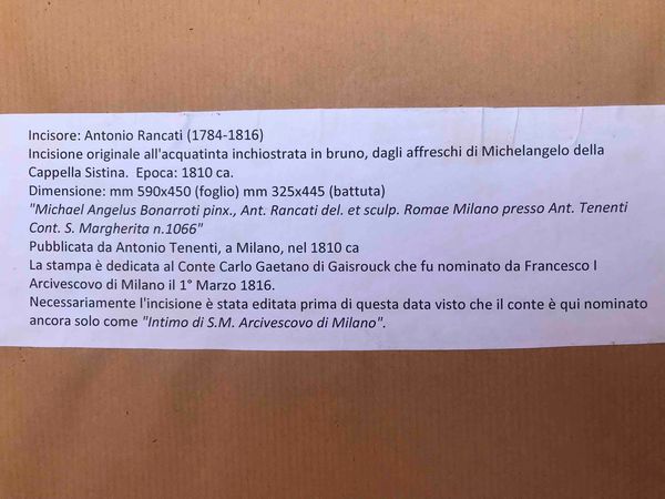 Antonio Rancati (1784-1816) da Michelangelo Sibilla Erithiaca  - Asta Oltre 300 lotti ad offerta libera - Associazione Nazionale - Case d'Asta italiane
