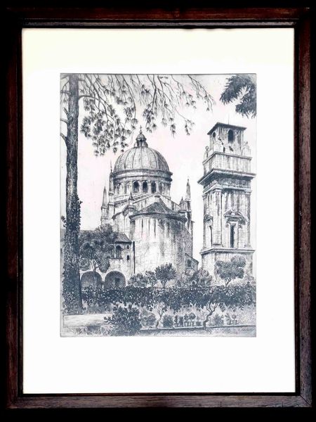 Ettore Fagiuoli (1884-1962) La chiesa di S. Giorgio in Verona  - Asta Oltre 300 lotti ad offerta libera - Associazione Nazionale - Case d'Asta italiane