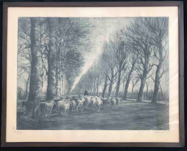 Guglielmo Baldassini (1885-1952) Il gregge  - Asta Oltre 300 lotti ad offerta libera - Associazione Nazionale - Case d'Asta italiane