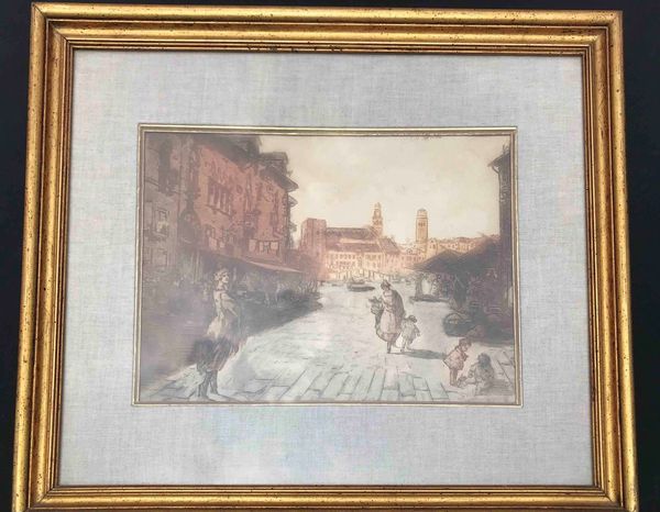 Venezia - Anni'20 Calle veneziana  - Asta Oltre 300 lotti ad offerta libera - Associazione Nazionale - Case d'Asta italiane