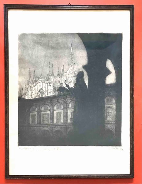 Milano - Carlo Vitale (1902-1996) Veduta del duomo di Milano  - Asta Oltre 300 lotti ad offerta libera - Associazione Nazionale - Case d'Asta italiane