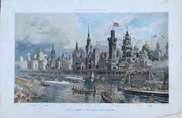 Veduta dell'esposizione universale del 1900. Georges Garen (1854-1913)  - Asta Oltre 300 lotti ad offerta libera - Associazione Nazionale - Case d'Asta italiane