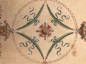 Carlo Codebue (XIX-XX secolo) Progetto per soffitto  - Asta Oltre 300 lotti ad offerta libera - Associazione Nazionale - Case d'Asta italiane