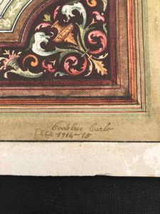 Carlo Codebue (XIX-XX secolo) Progetto per soffitto  - Asta Oltre 300 lotti ad offerta libera - Associazione Nazionale - Case d'Asta italiane