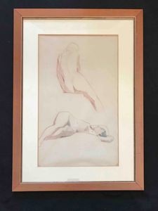 Roger Camille Vergnot (XX secolo) Nudi femminili, in cornici  - Asta Oltre 300 lotti ad offerta libera - Associazione Nazionale - Case d'Asta italiane