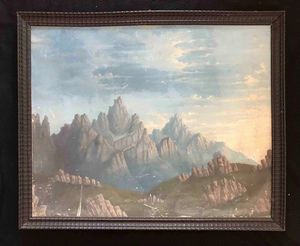 Pittore del XIX secolo Paesaggio roccioso  - Asta Oltre 300 lotti ad offerta libera - Associazione Nazionale - Case d'Asta italiane