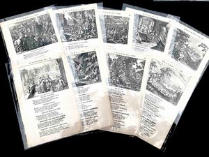 Autore del 600. 9 incisioni con scene dal vecchio e nuovo testamento.  - Asta Oltre 300 lotti ad offerta libera - Associazione Nazionale - Case d'Asta italiane