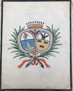 Due antichi stemmi dipinti  - Asta Oltre 300 lotti ad offerta libera - Associazione Nazionale - Case d'Asta italiane