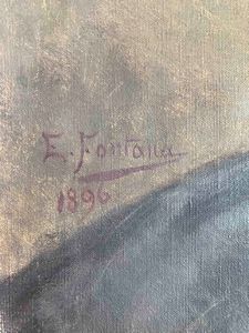 Ernesto Fontana (1837-1918) Ritratto di gentildonna  - Asta Oltre 300 lotti ad offerta libera - Associazione Nazionale - Case d'Asta italiane
