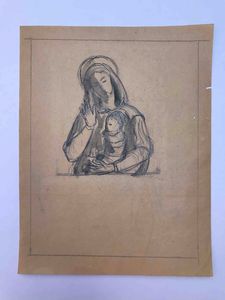 Artista ligure degli anni'20. Cartella di 11 disegni su 7 fogli  - Asta Oltre 300 lotti ad offerta libera - Associazione Nazionale - Case d'Asta italiane