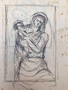 Artista ligure degli anni'20. Cartella di 11 disegni su 7 fogli  - Asta Oltre 300 lotti ad offerta libera - Associazione Nazionale - Case d'Asta italiane